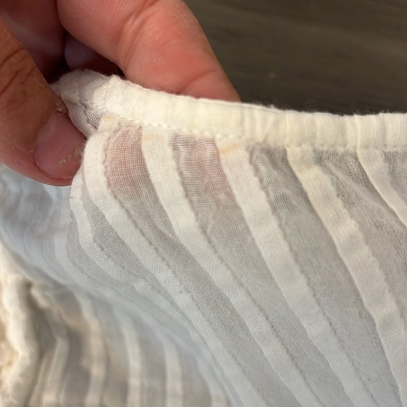 LOVE SHACK BY ANOUSKA WHITE ORGANIC COTTON MINI DRESS SIZE MEDIUM - Picture 16 of 16